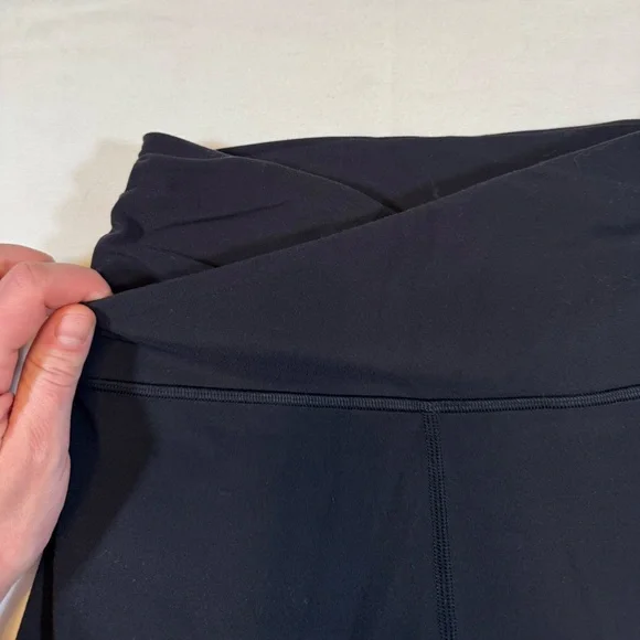 Lululemon Like-New Align Capri Black Legging with Sinched, Cross Waist Detail - Picture 4 of 9